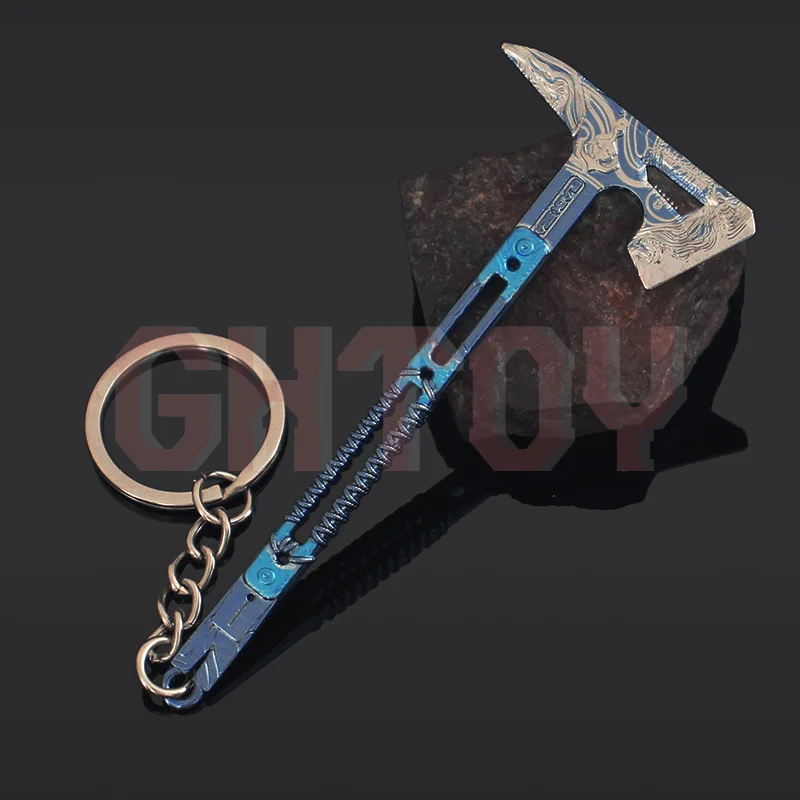 9 cm/3,54 in Delta Force Mini Schwarzmeer Taktische Axt Metall Schlüsselbund Anhänger katana Spiel Peripherie Modell Zubehör Spielzeug junge Geschenke