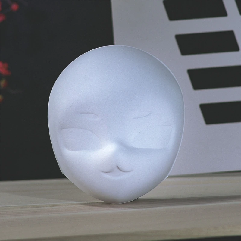 Plastic Masker Met Hand Ongeverfde Maskerades Masker Leeg Overschilderbaar Masker Voor Kinderen Halloween Kostuum Dropshipping