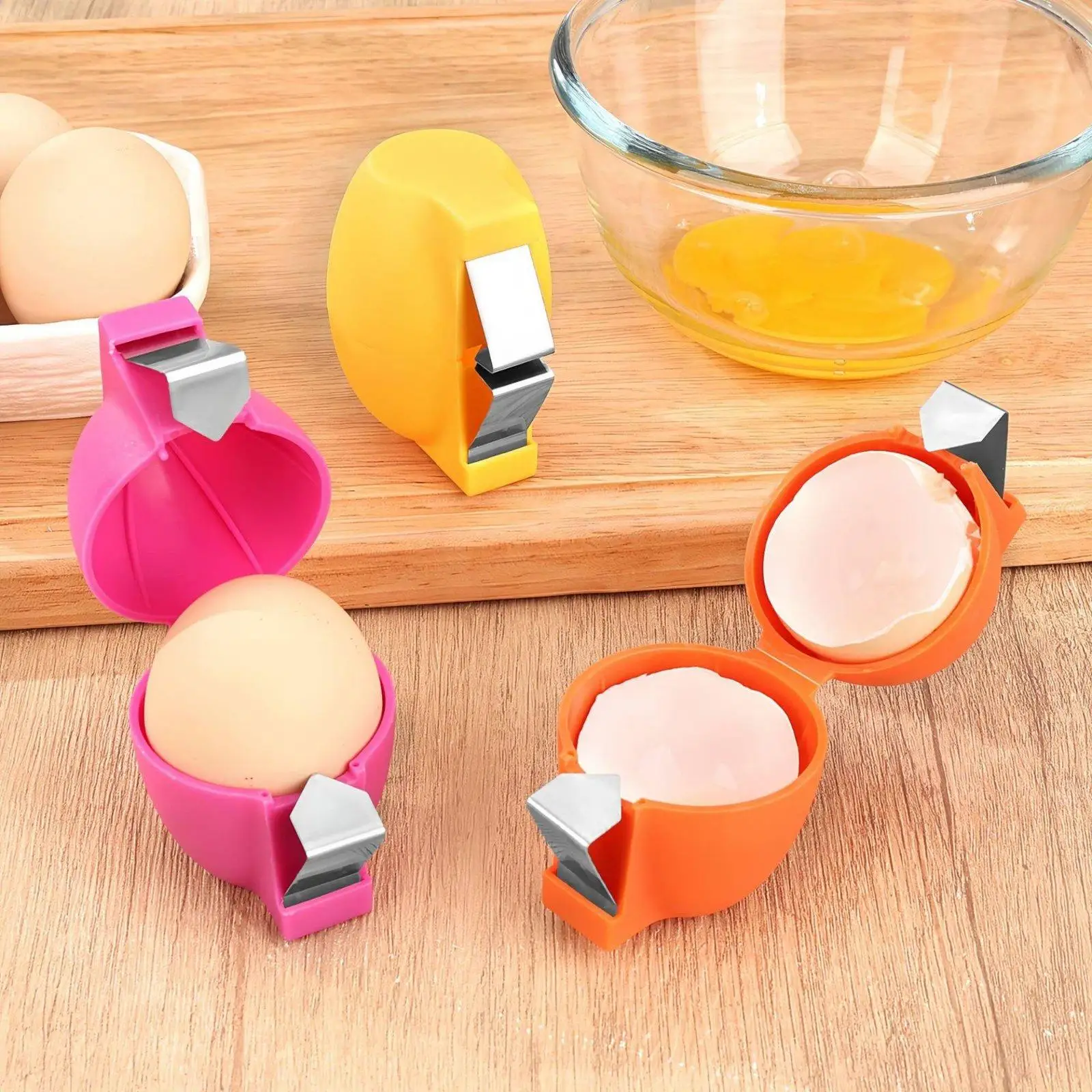 Egg Cracker Ergonomic Handheld Egg Opener Culinary Tool for Home Kitchen and Baking Needs
