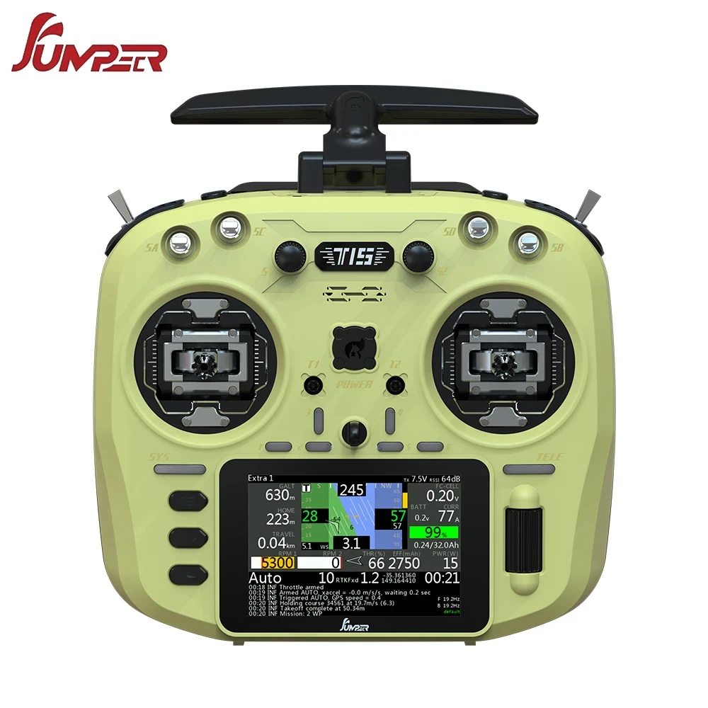 البلوز T15 قاعة الاستشعار شاشة ملونة وحدة تحكم راديو FPV EDGETX/ELRS لطائرة طويلة المدى RC بدون طيار