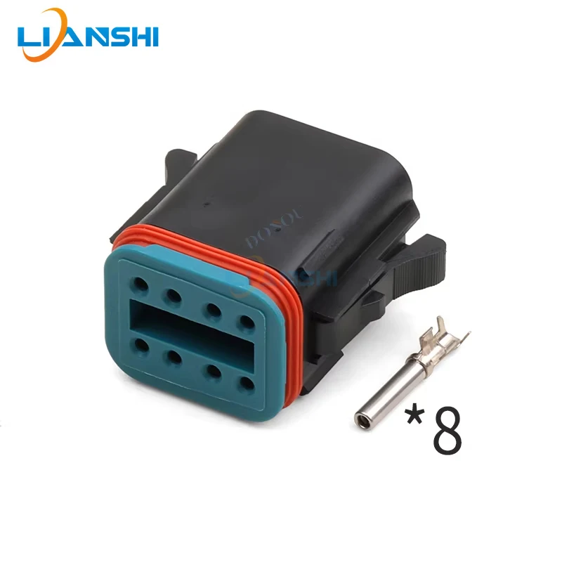 AT06-08SB-RD01 DT06-08SB-CE06 8 Pin Female Waterproof Automotive Connector Plug Socket Truck Bus Off-Road Agricultural