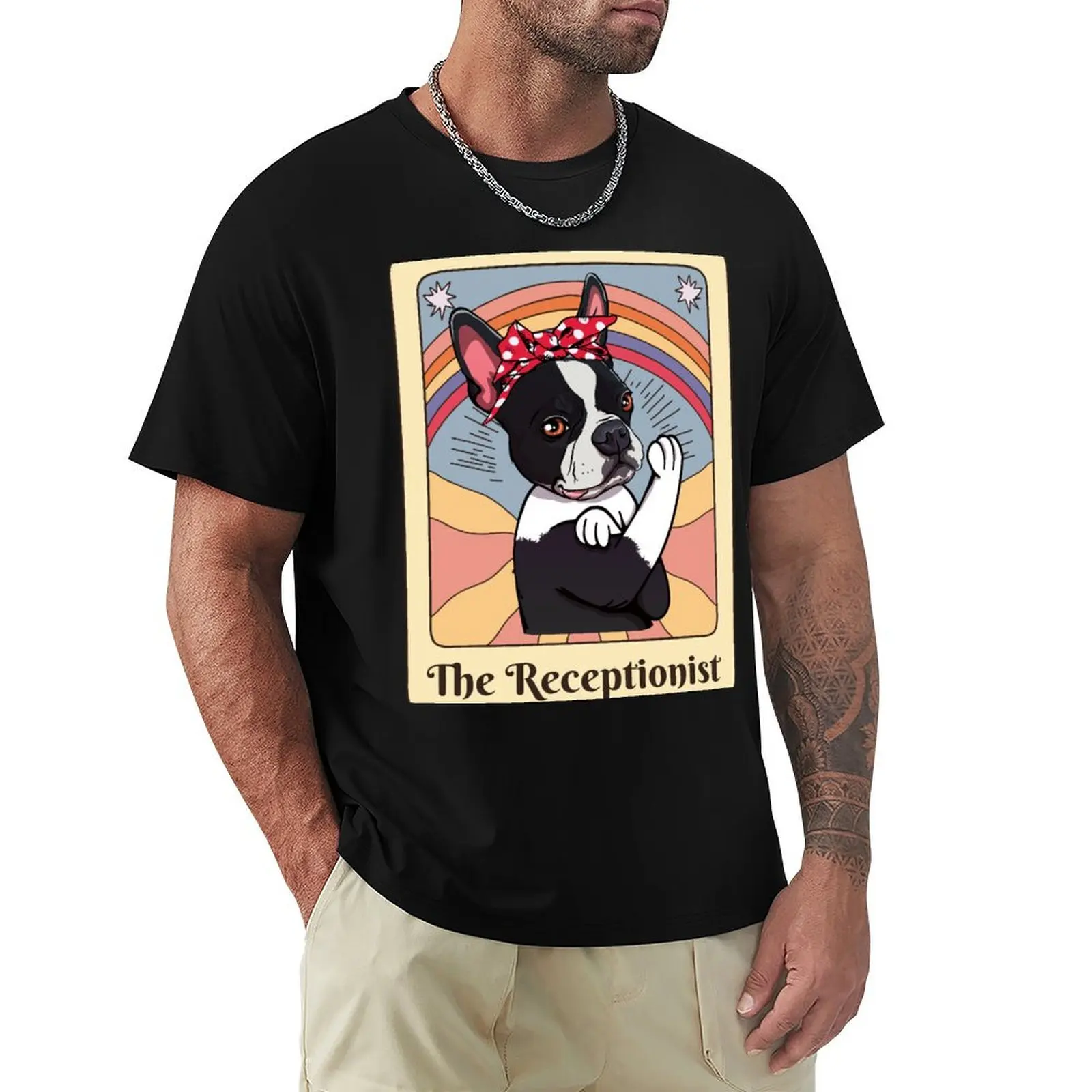 Vet Receptionist Appreciation Veterinary Receptionist Dog Tarot T-Shirt Creative Graphic Tee Shirt