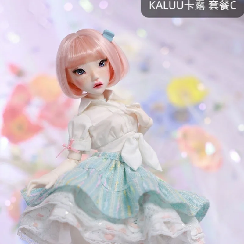 BJD Doll 1/4 Kaluu With Yvlu Large Chest High Heel and Flat Feet Body Candy Color Sweet Girls Resin Toys Gift Ball Jointed Doll