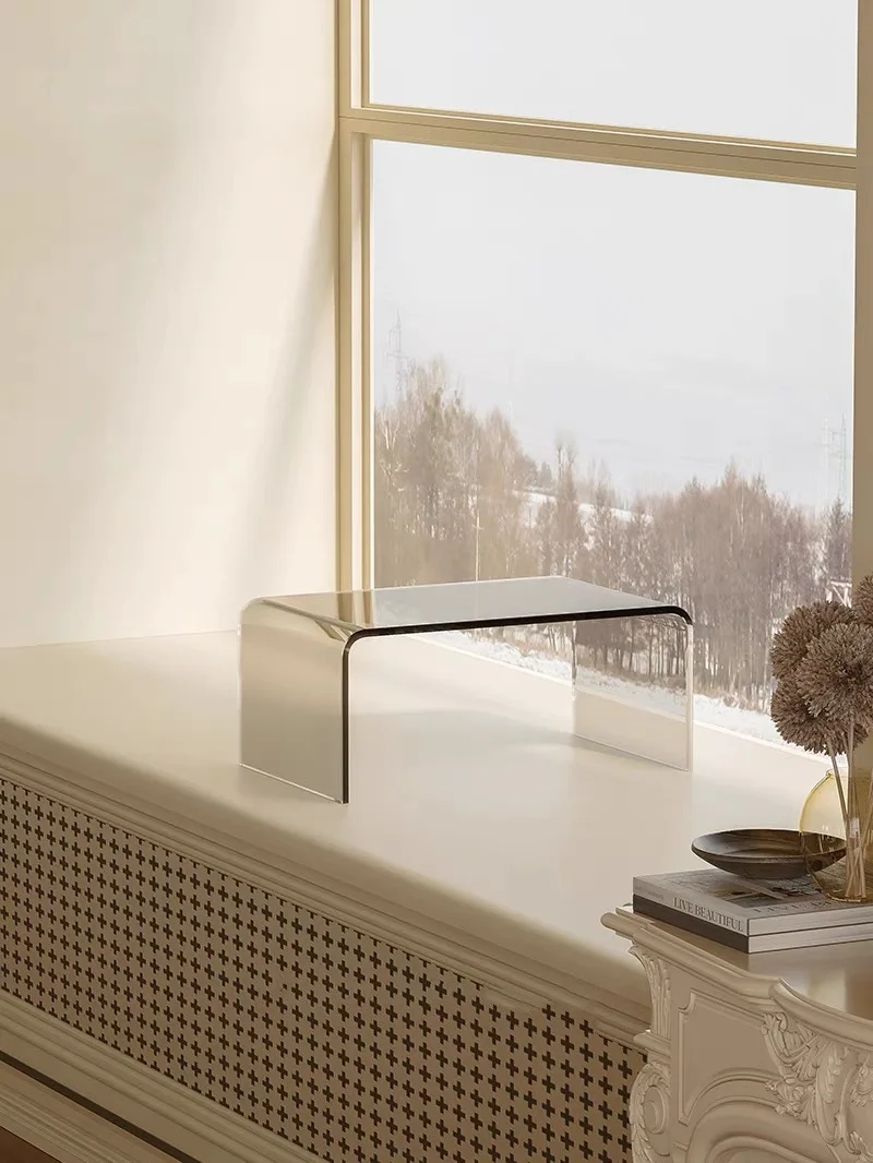 Light luxury modern coffee table, home double-layer living room, small apartment minimalist balcony