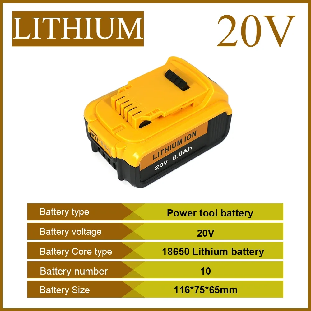 

DCB205 18 Volt Replacement Lithium Battery Compatible with Dewalt 20V XR Max DCB206 DCB205-2 DCB204 DCB200 DCB201 DCB203 DCB185