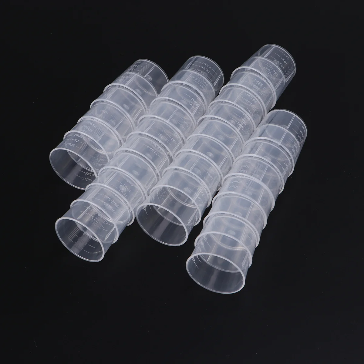 

60 Pcs Easy to Clean Measuring Cups Clear Graduated Beakers Kitchen Tools Pack of