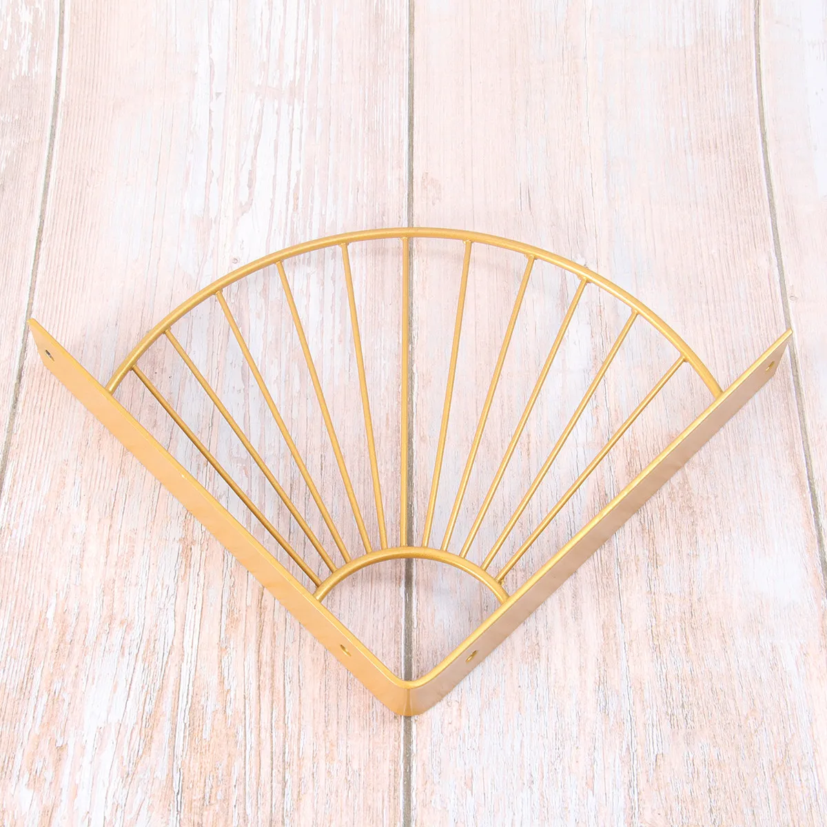 2Pcs Fan-Shaped Shelf Bracket Sturdy Steel Anti-Rust Wall Layer Board Support Rack for Home Bookshelf Exhibition Garden