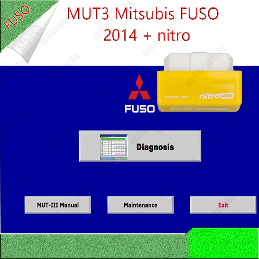 MUT 3 Fuso FMS-E14-3 ( Diagnostic System) 2014 for Mitsubishi Truck + Nitro