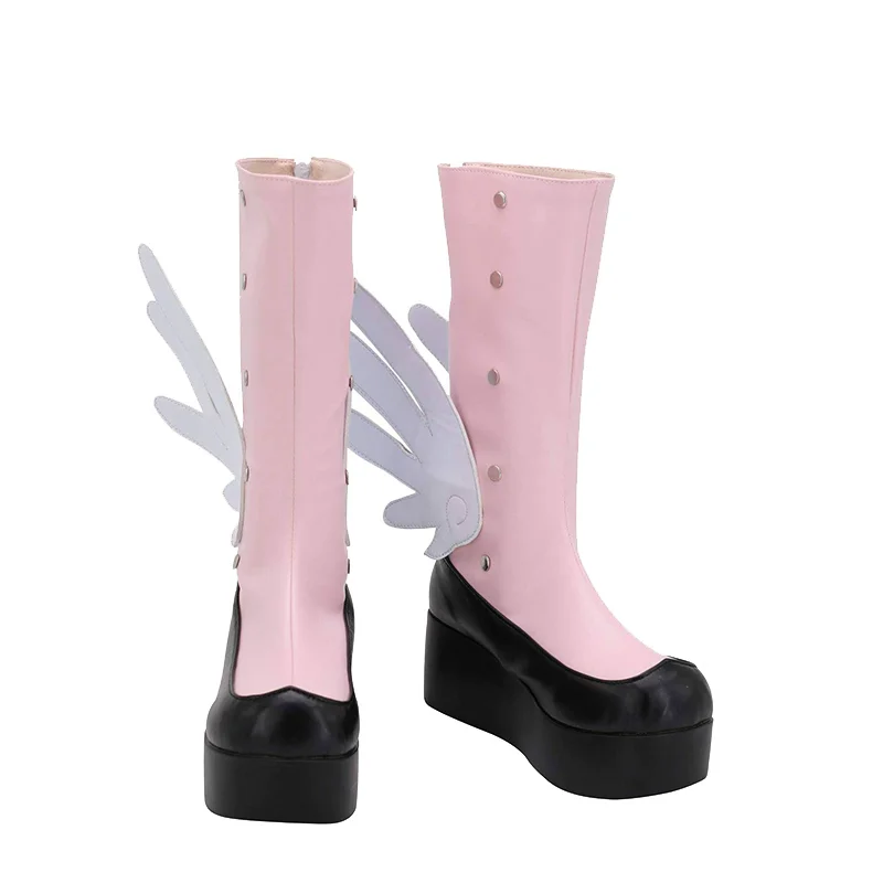 Anime-Karte Sakura LI SYAORAN Stiefel Cosplay-Schuhe Gelber Kampfanzug 10-Stil nach Maß