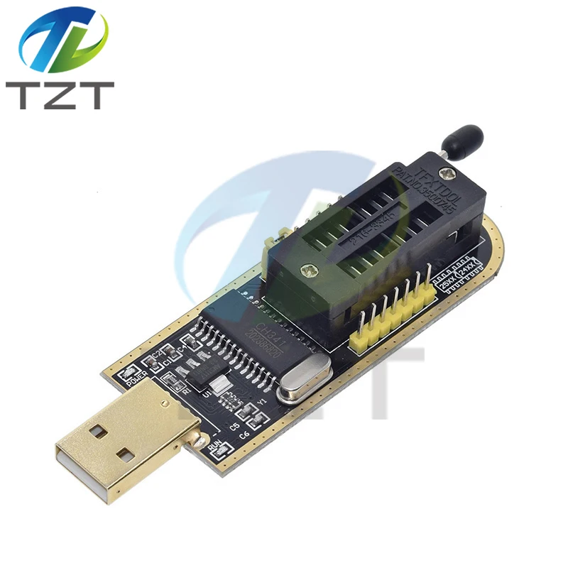 TZT CH341A CH341B 24 25 Series EEPROM Flash BIOS USB Programmer Module + SOIC8 SOP8 Test Clip For EEPROM 93CXX / 25CXX / 24CXX image 4