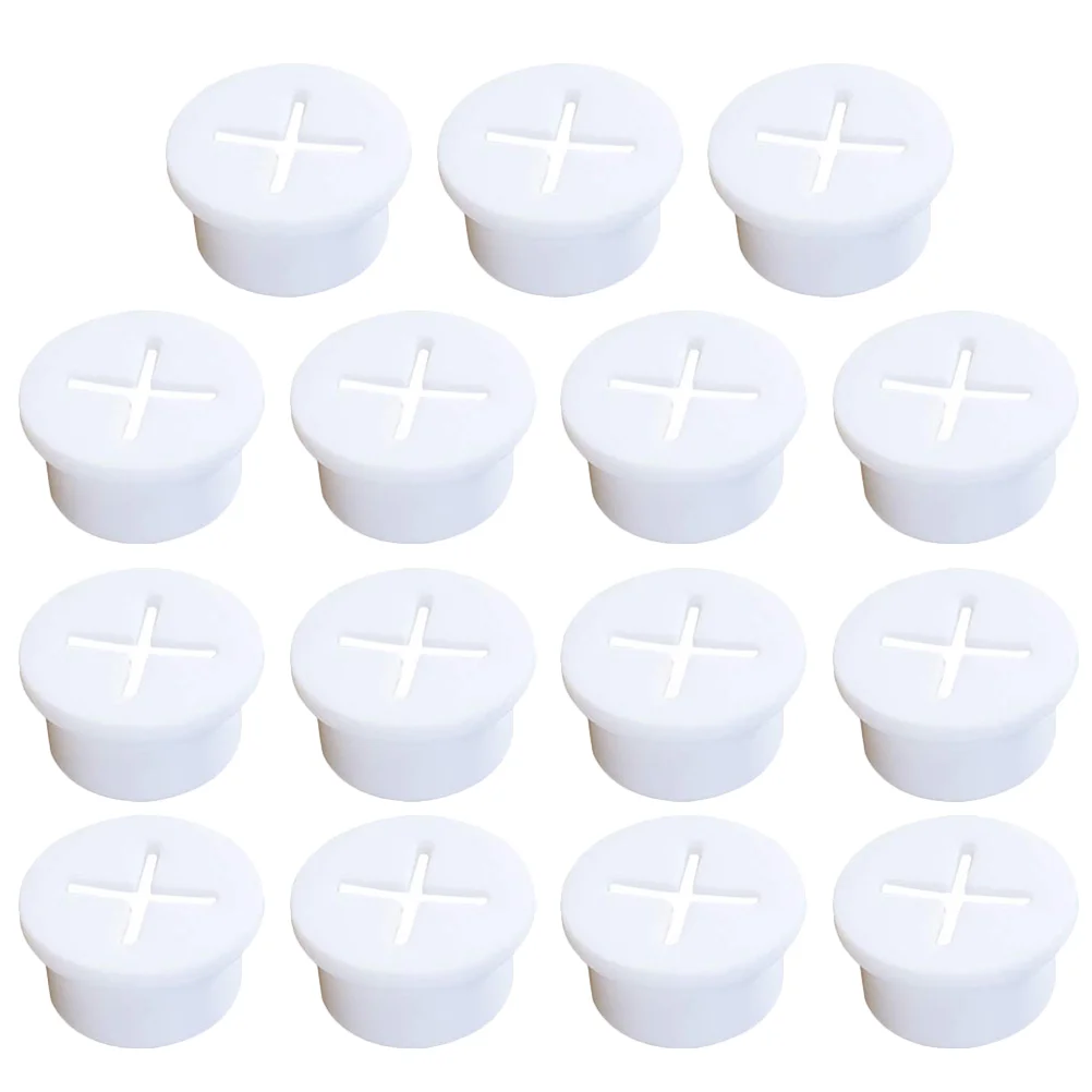 15 Pcs Silicone Grommet Hole Cover Desk Wire Tidy Cord Management Rubber Sealing Pad 20 Openings Dust \ ： \