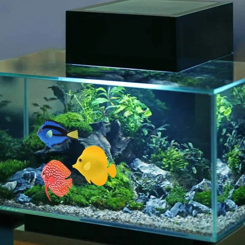 10pcs Random Artificial Marine Tropical Fish Aquarium Ornament Plastic Fish Floating Fish Tank Accessories Decoration