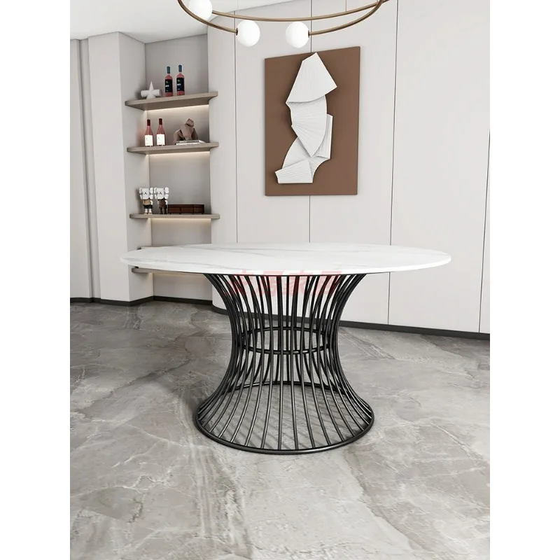 Nordic round dining table table foot bracket metal marble dining table foot bracket office leisure round table leg support shelf