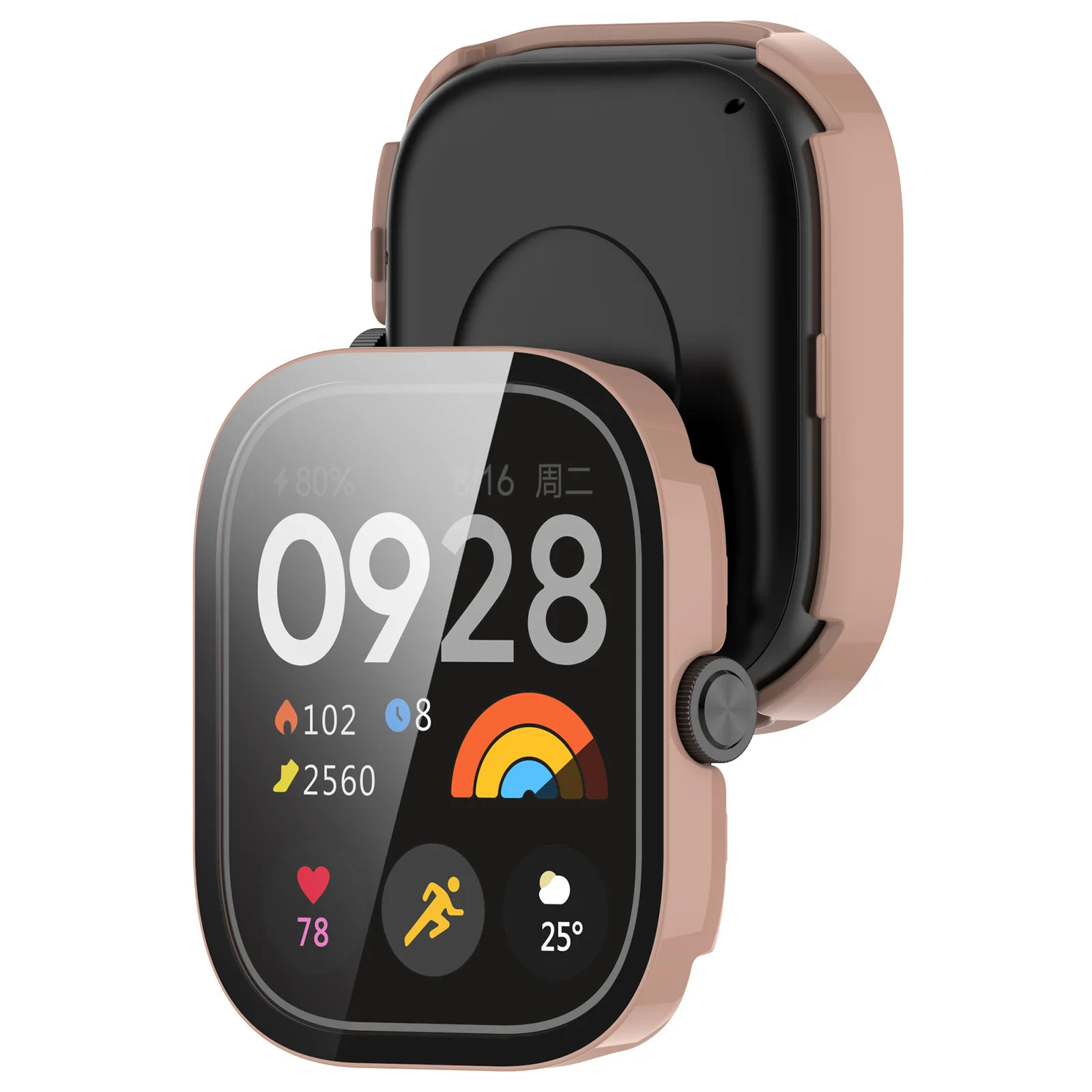 Carcasa de borde duro para reloj inteligente, película protectora de pantalla de vidrio, funda de marco completo para Xiaomi Redmi Watch 4, cubierta de parachoques, Accesorios inteligentes