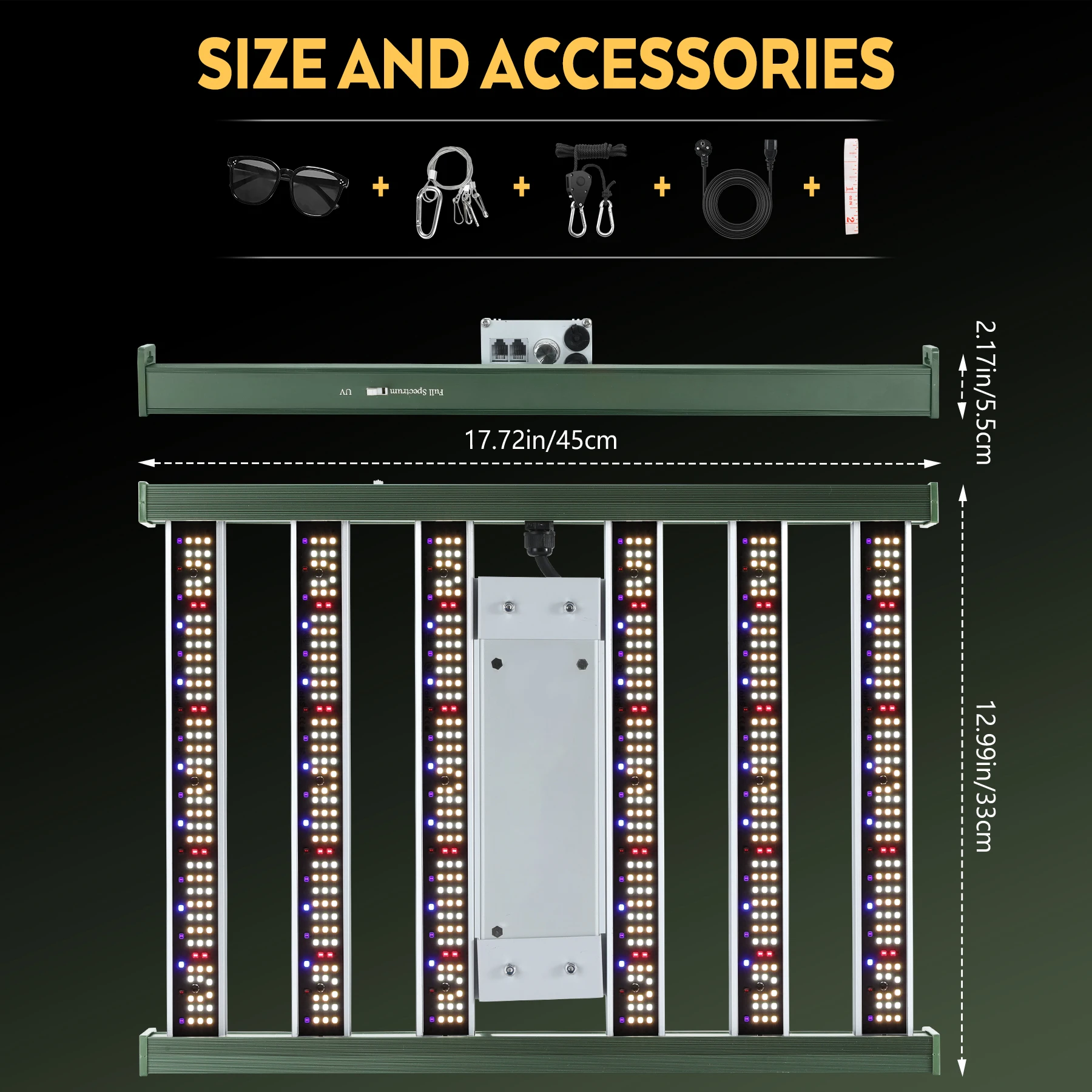 2000W/1200W LED Plant Lamp, Double Dimmable VEG Bloom Dual Mode LED Grow Lamp, Plant Lamp Full Spectrum Grow Lights