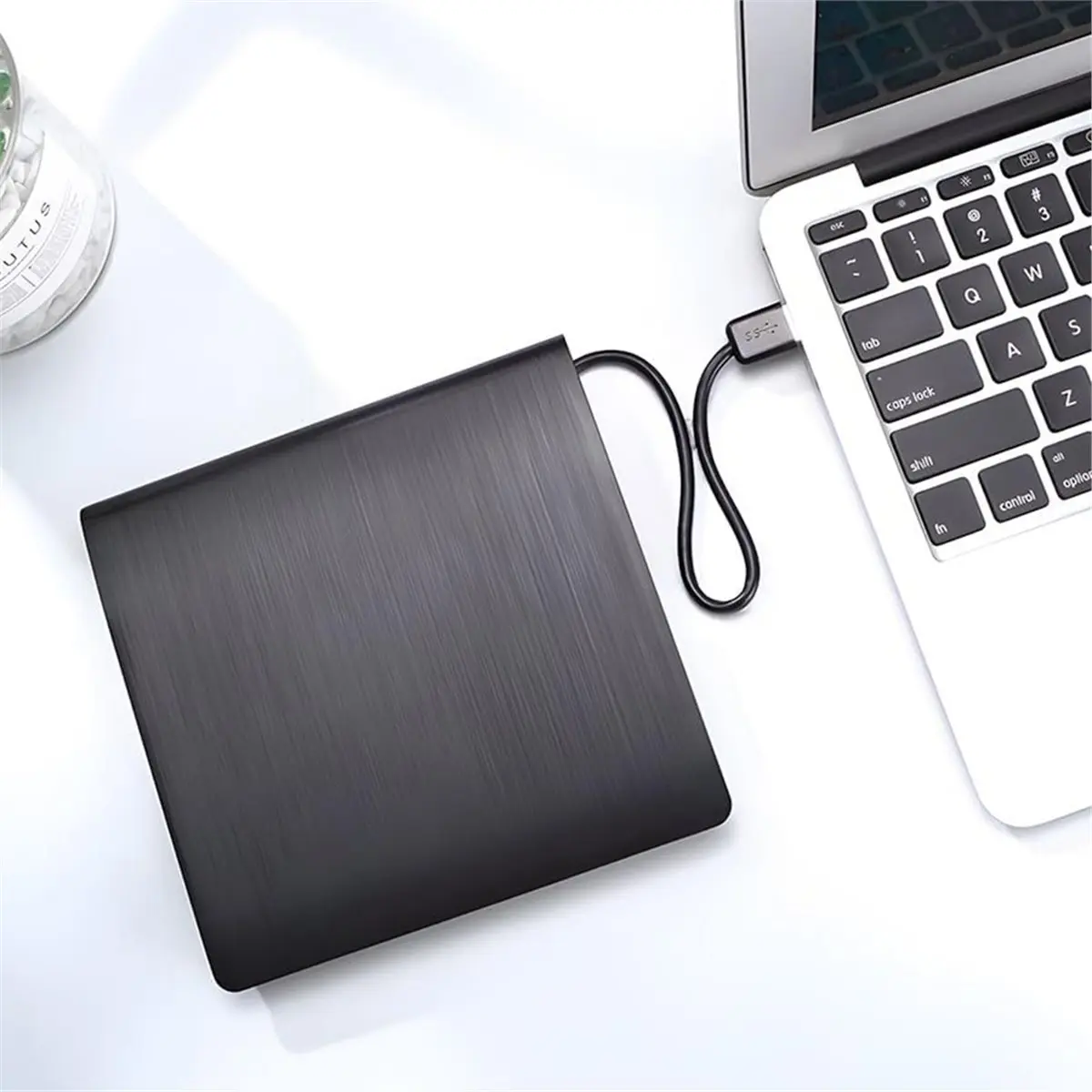 Dual-Interface Blu-Ray Burning Brushed Finish USB 3.0 External Optical Drive DVD/CD Burner External Laptop DVD Drive