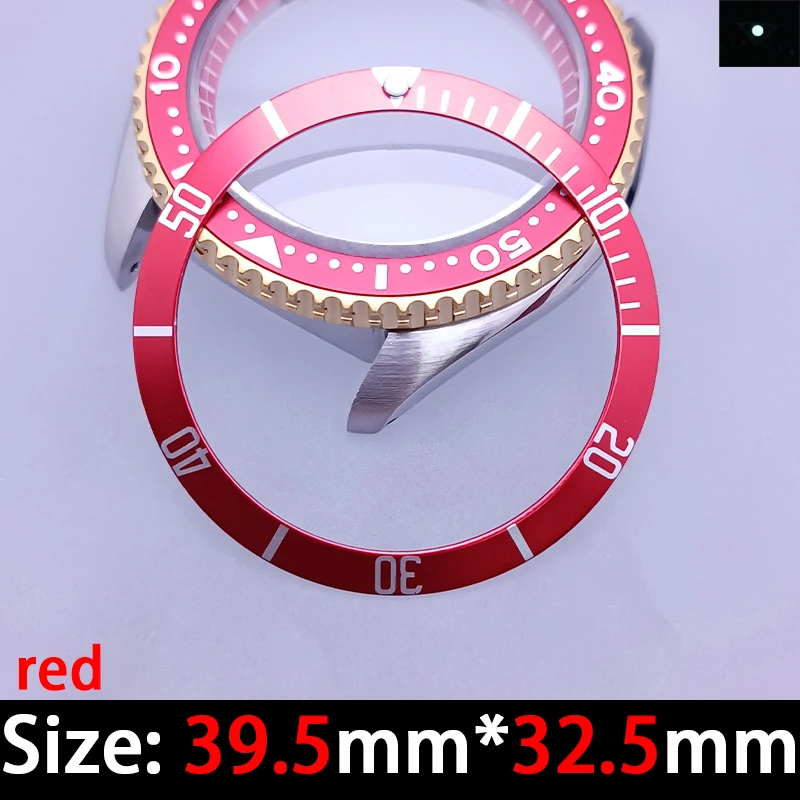 39.5*32.5 مللي متر ساعة ألومنيوم مضيئة مدي ملحق ساعة علبة إدراج حلقة ساعة استبدال جزء