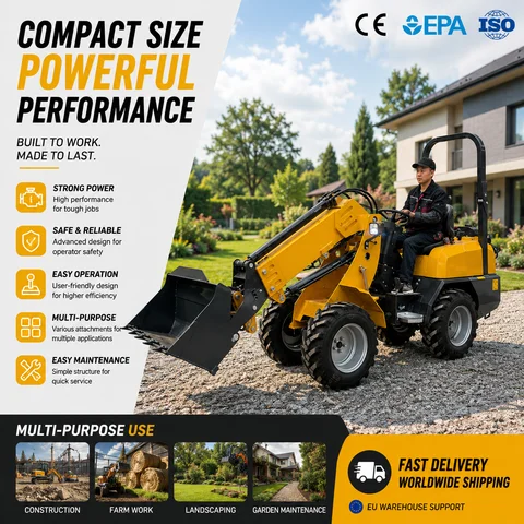 Custom CE Euro 5 KZL918 Telescopic Loader Compact Telehandler for Farm Construction Material Handling Work