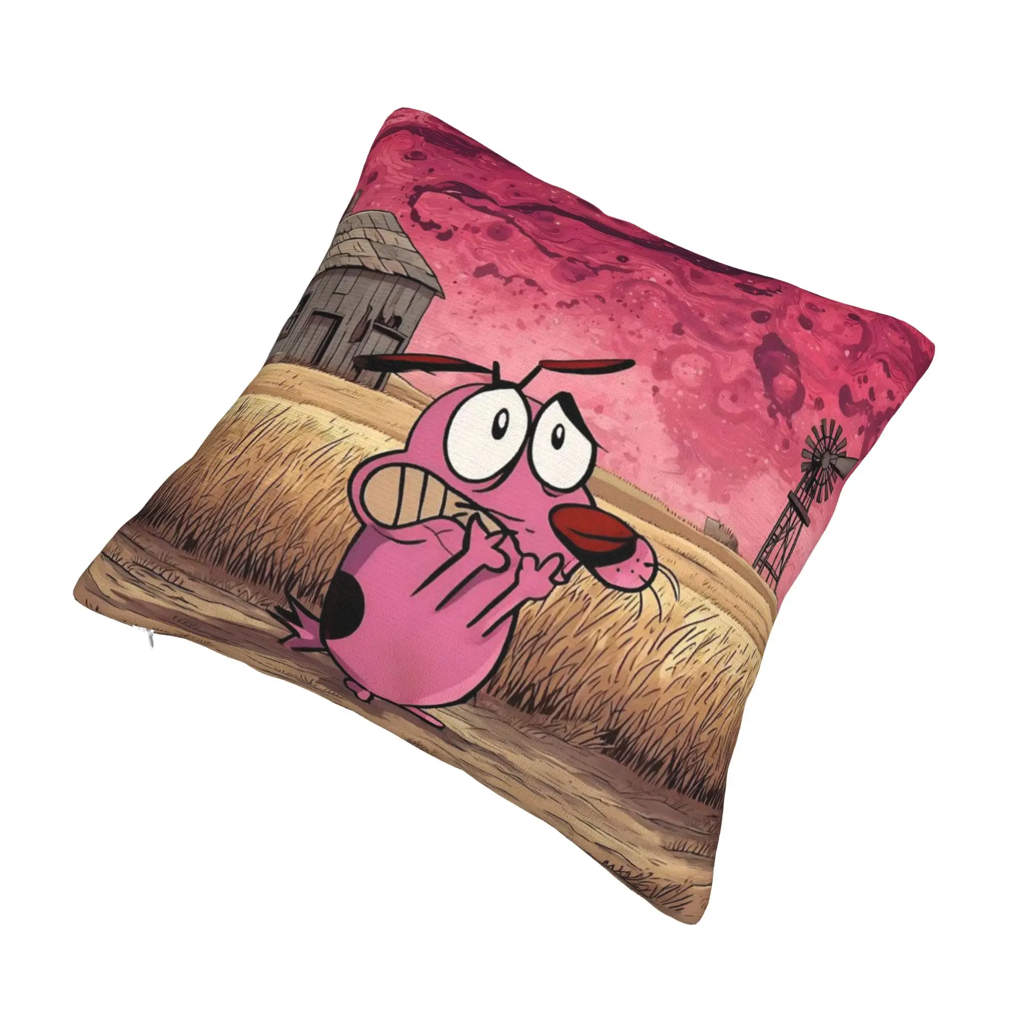 Decorative Pillowcase Courage the Cowardly Dog-D Merch Living Room  Pillow Case Cover Zippered Multiple Sizes