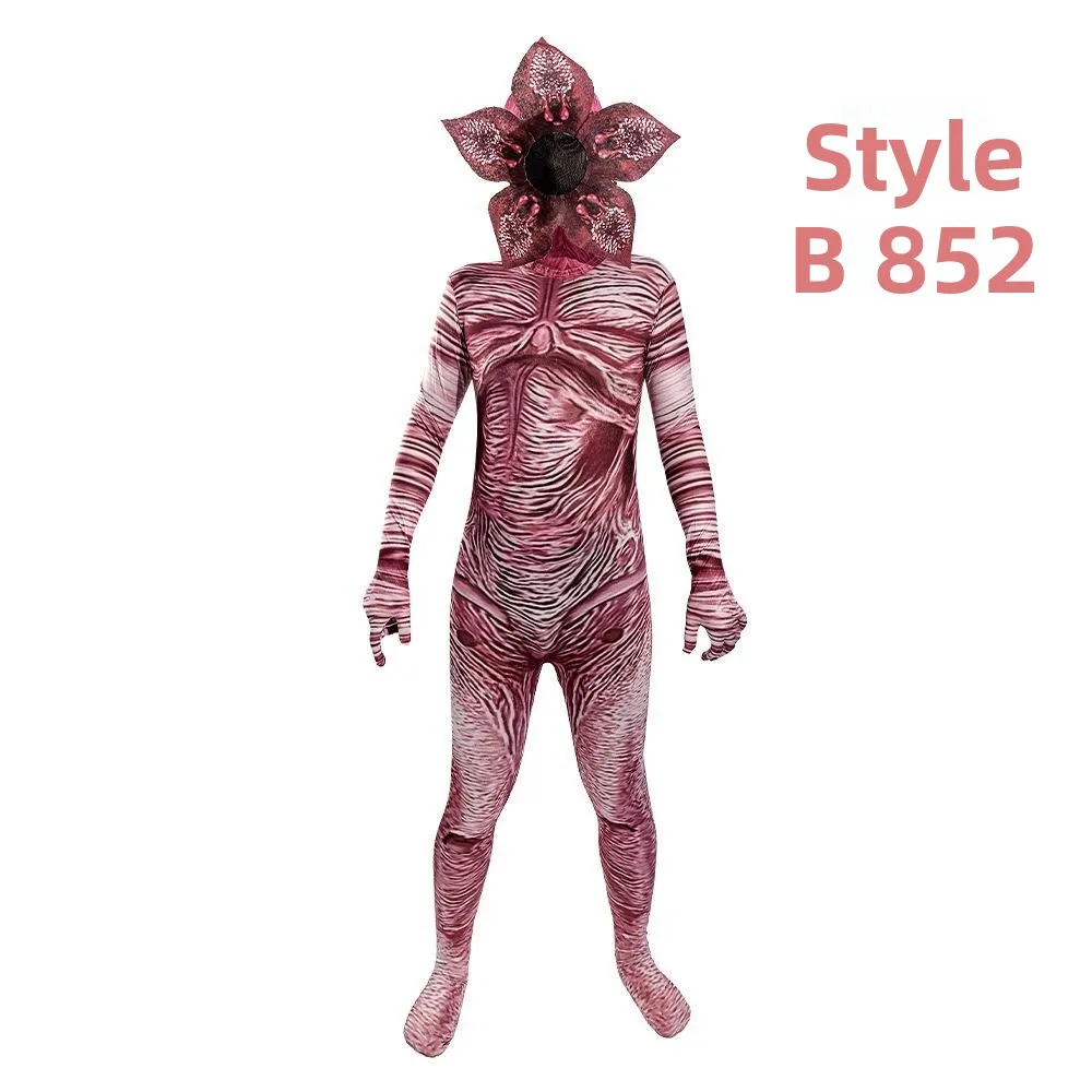 

Halloween Horror Cosplay Zombie Party Prank Floral Print Jumpsuit Monster Story Women's Traditional Costume Stage Outfit