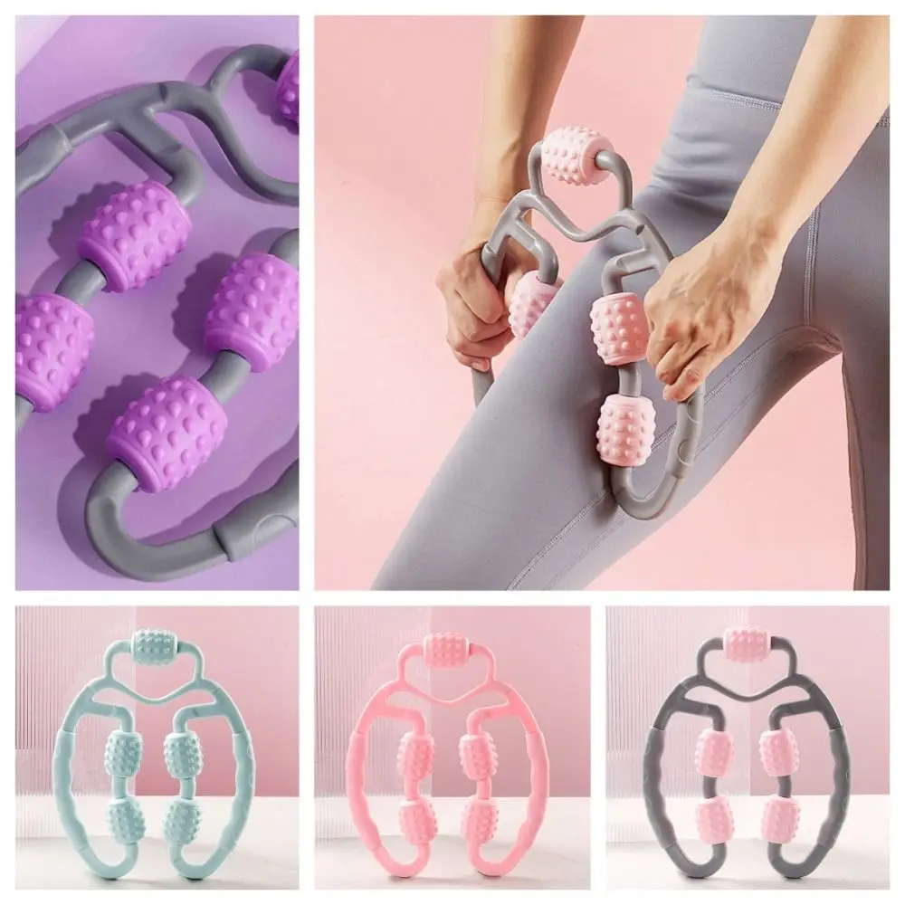 

Five Wheel Massager Ring Leg Clip Anti Cellulite Body Massager Yoga Massage Roller U-shaped Muscle Relaxation Annular Leg Clamp