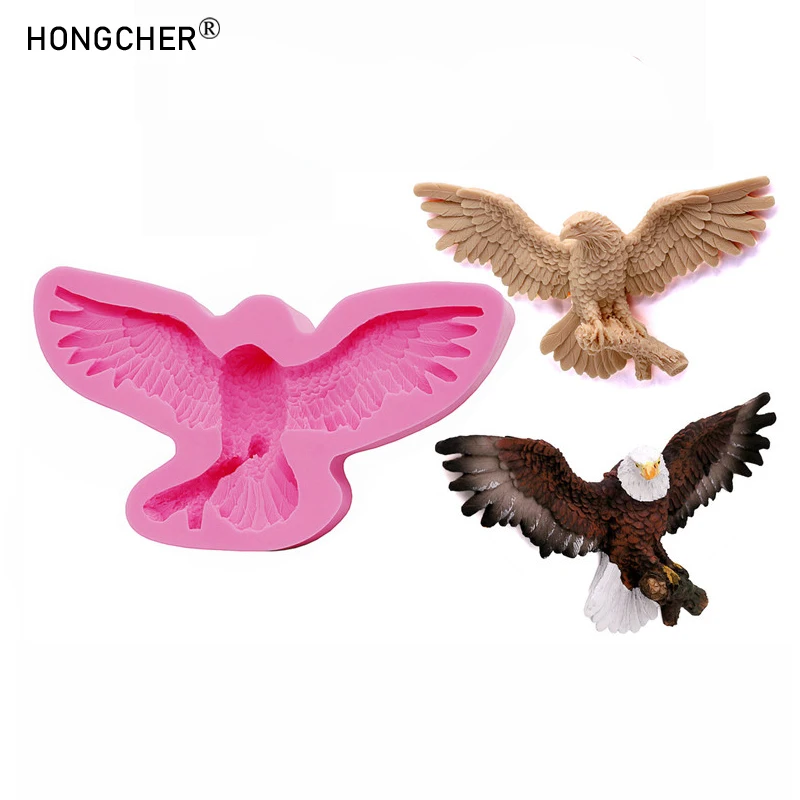 Big Eagle Gips Aroma therapie Ornament Silikon form Kuchen Dekoration DIY handgemachte Keramik Kunst Kühlschrank Aufkleber Tropf formen