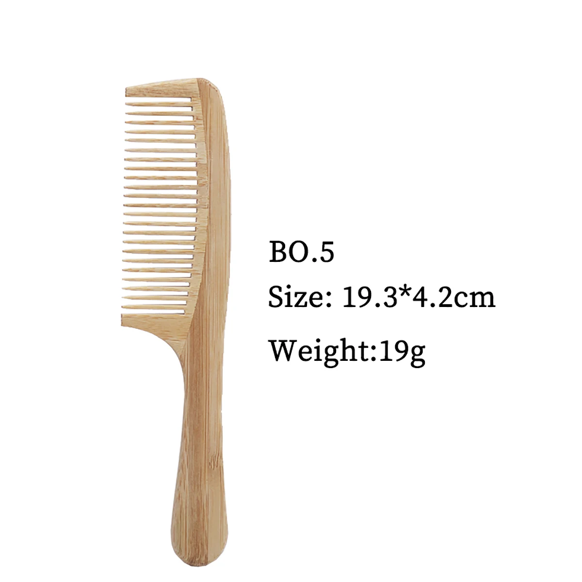 1 Stück natürlicher Holzkamm, antistatisch, keine Grate, geeignet für Haar- und Bartstyling, für Haar-Accessoires – Detail 8