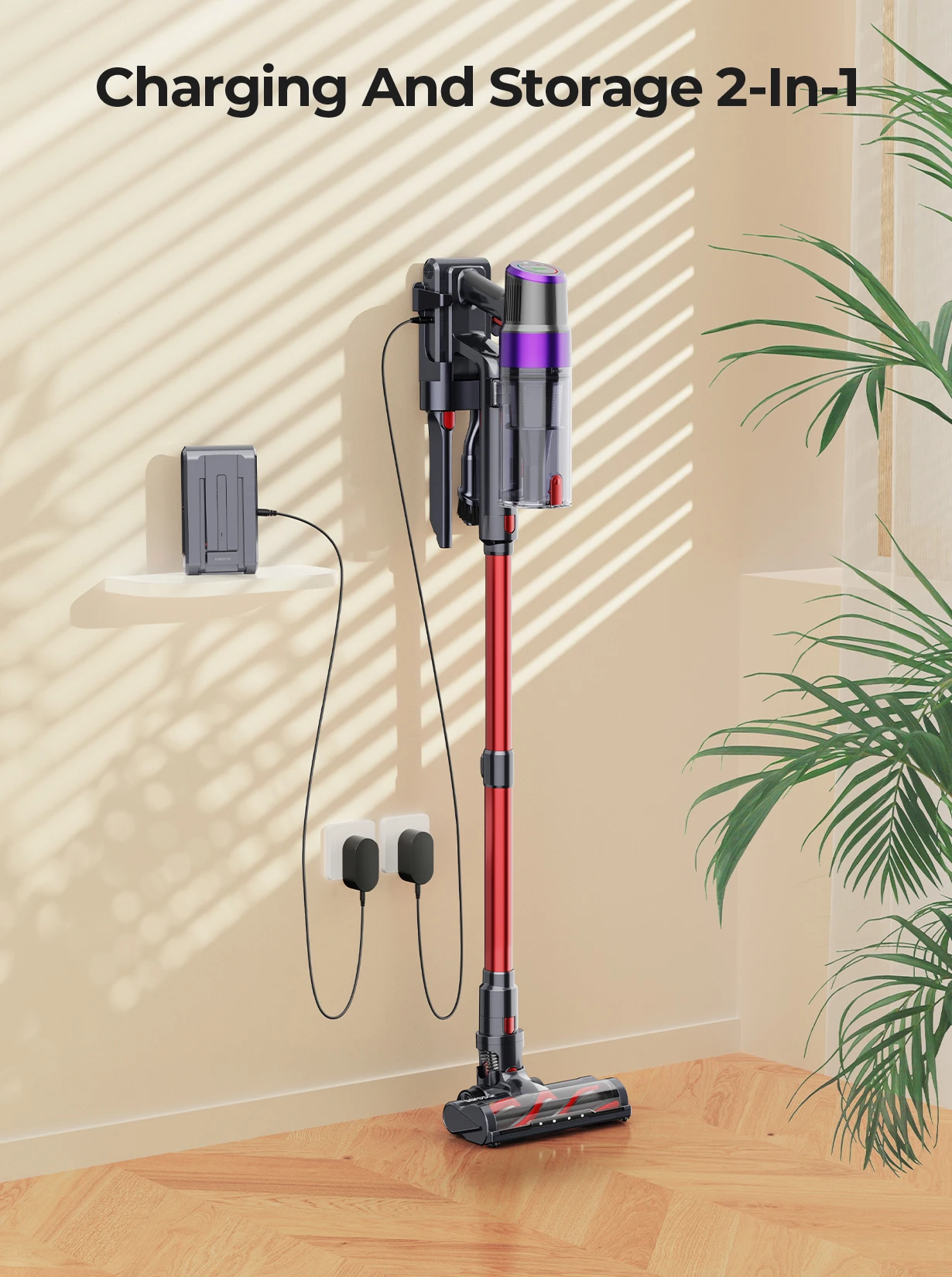 Laresar 48000pa 500W V8 Cordless Vacuum Cleaner Car 60 Mins Home Appliance Wireless Removable Battery 2024 NEW Brushless mo