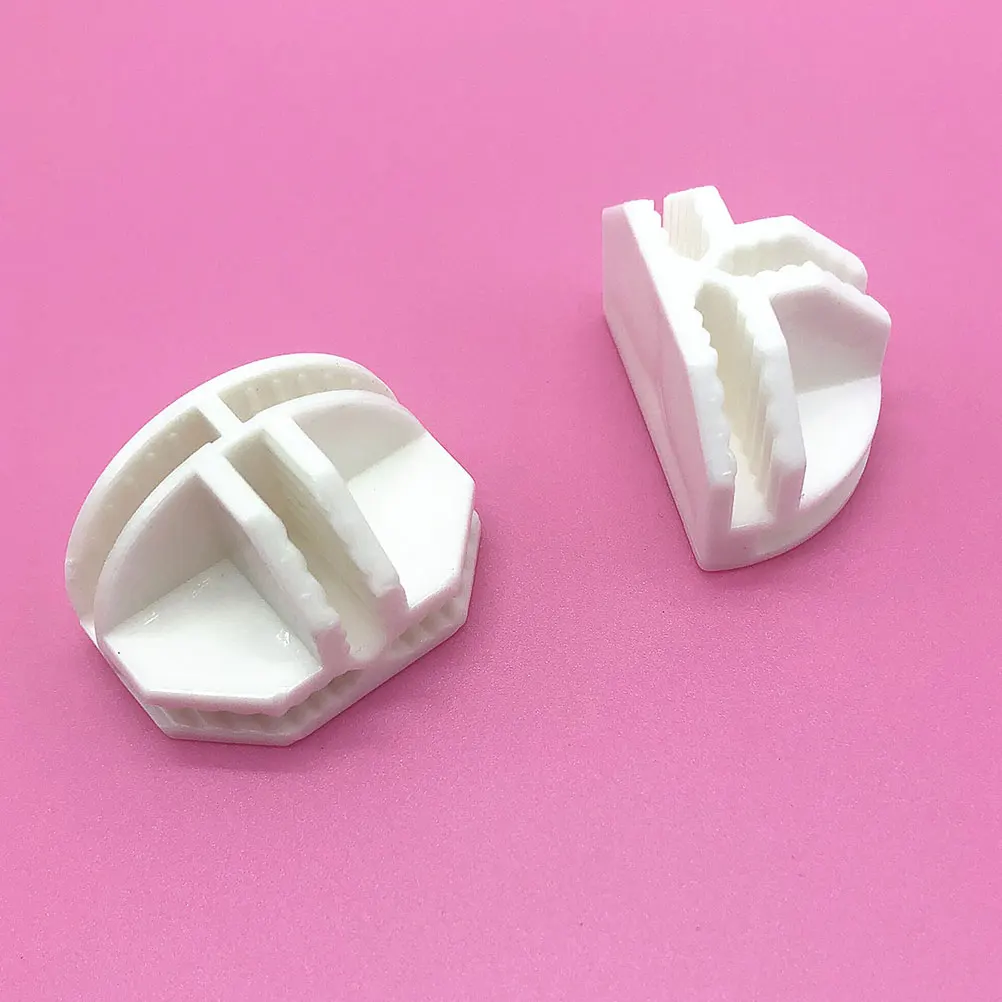 50pcs Semi-circle Clamps Wire Cube Connectors Modular Storage Accessories Durable Plastic Shelf Connectors Shoe Closet Hardware