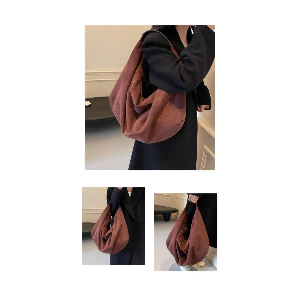 

Women's Frosted Leather Tote Bag Fashion Autumn and Winter All-match Shoulder Bag Travel Shopping Handbag