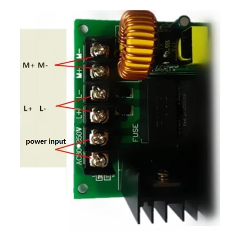 LY-820 PWM 110V220V DC Placa controladora del módulo de accionamiento del regulador del motor de imán permanente