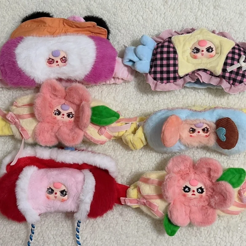 

New Baby Three Plush Sleep Mask Blind Box Series Cute Cartoon Character Soft Comfortable Light Blocking Sleeping Adults Kids