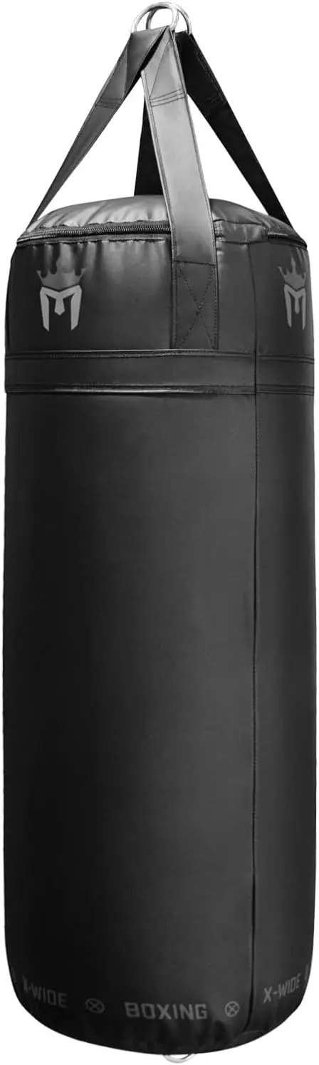 90lb Filled X-Wide Boxing Heavy Bag with Double-End Attachment for Home Gym