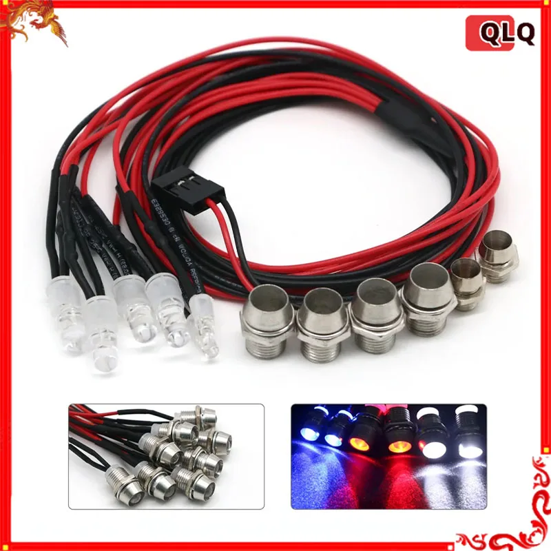 

2 / 4 / 6 / 8 Lights 70cm Lenght RC LED Night Headlamps Headlights 3/5mm LED Light for Model Drift Crawler Car For RC Car