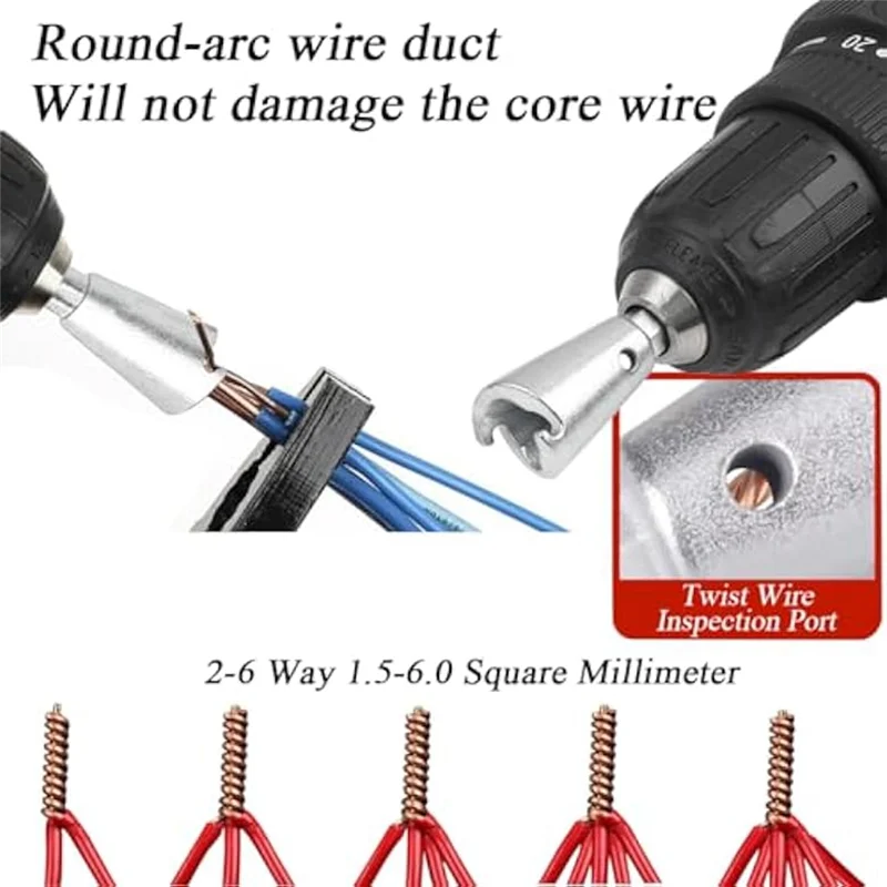 

AEE8-2Pcs Wire Twister Tool For Drill,Wire Twister,Wire Twisting Tool,Spin Twisting Wire Connector Socket With 1/4Inch Chuck