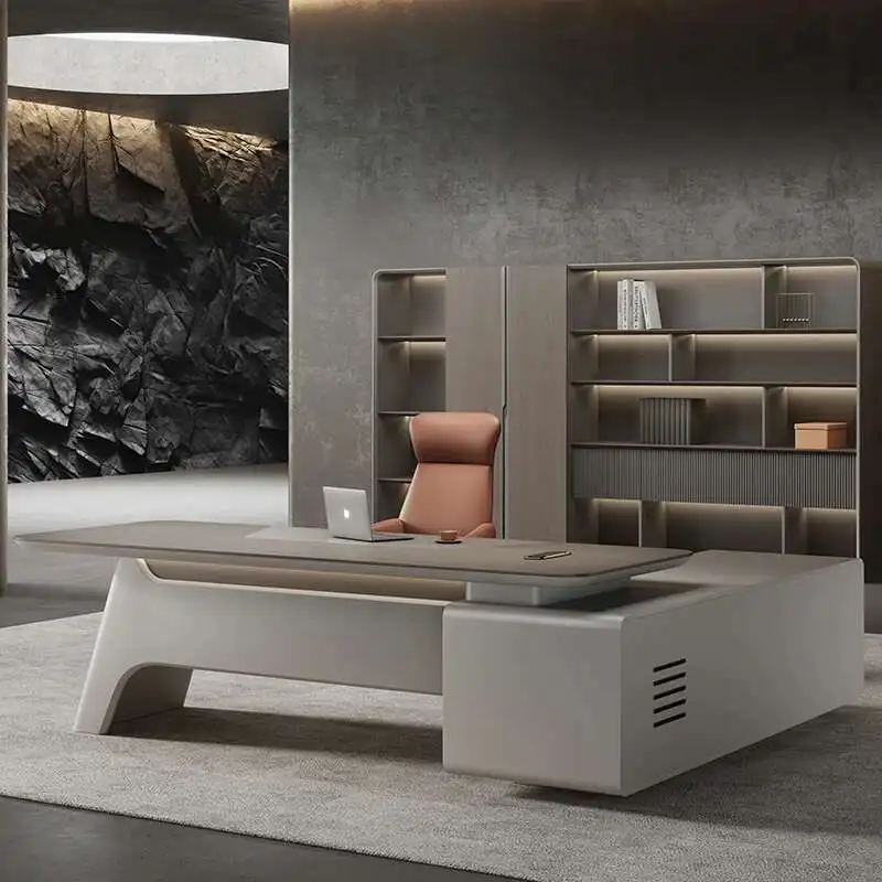 

Modern Conference Office Desk Vanity Makeup Drawers Luxury Office Desk Minimalist Reception Student Wood Schreibtisch Furniture