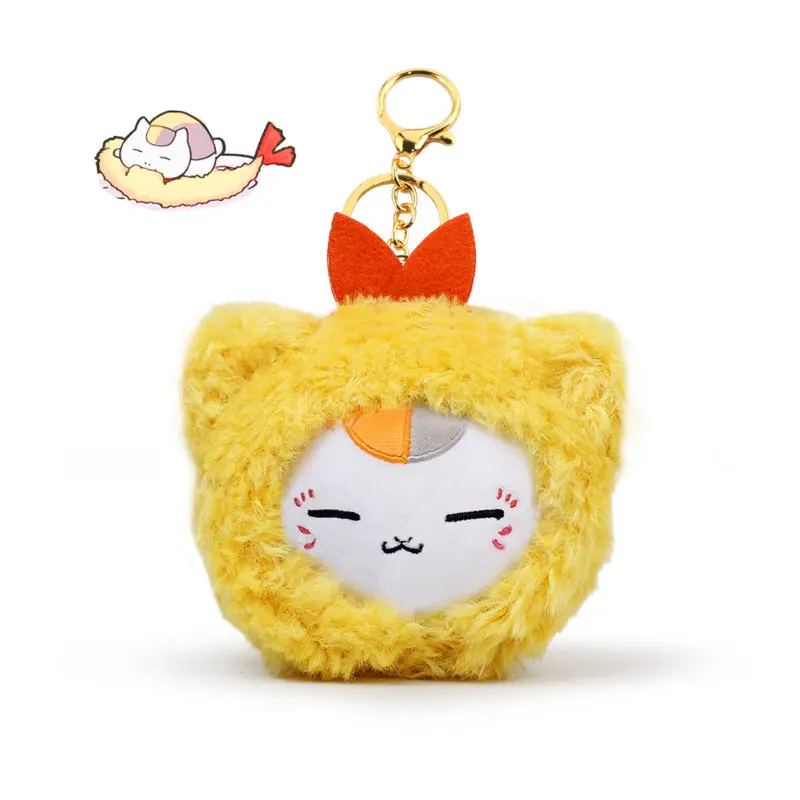 Natsume's Book of Friends Merch Nyanko-sensei Tempura Ball Plush Keychain Madara Stuffed Doll Pendant