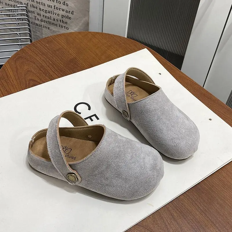 Kids Closed-Toe Slip-On Slide Sandals Convertible Retro Outdoor New 2026 Autumn Style