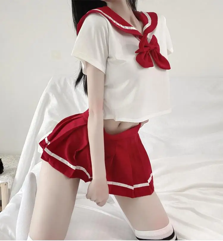 Nueva lencería Sexy, ropa de mujer, uniforme JK puro, perspectiva, lencería Sexy, uniforme JK, Falda plisada caliente, conjunto de juego de rol