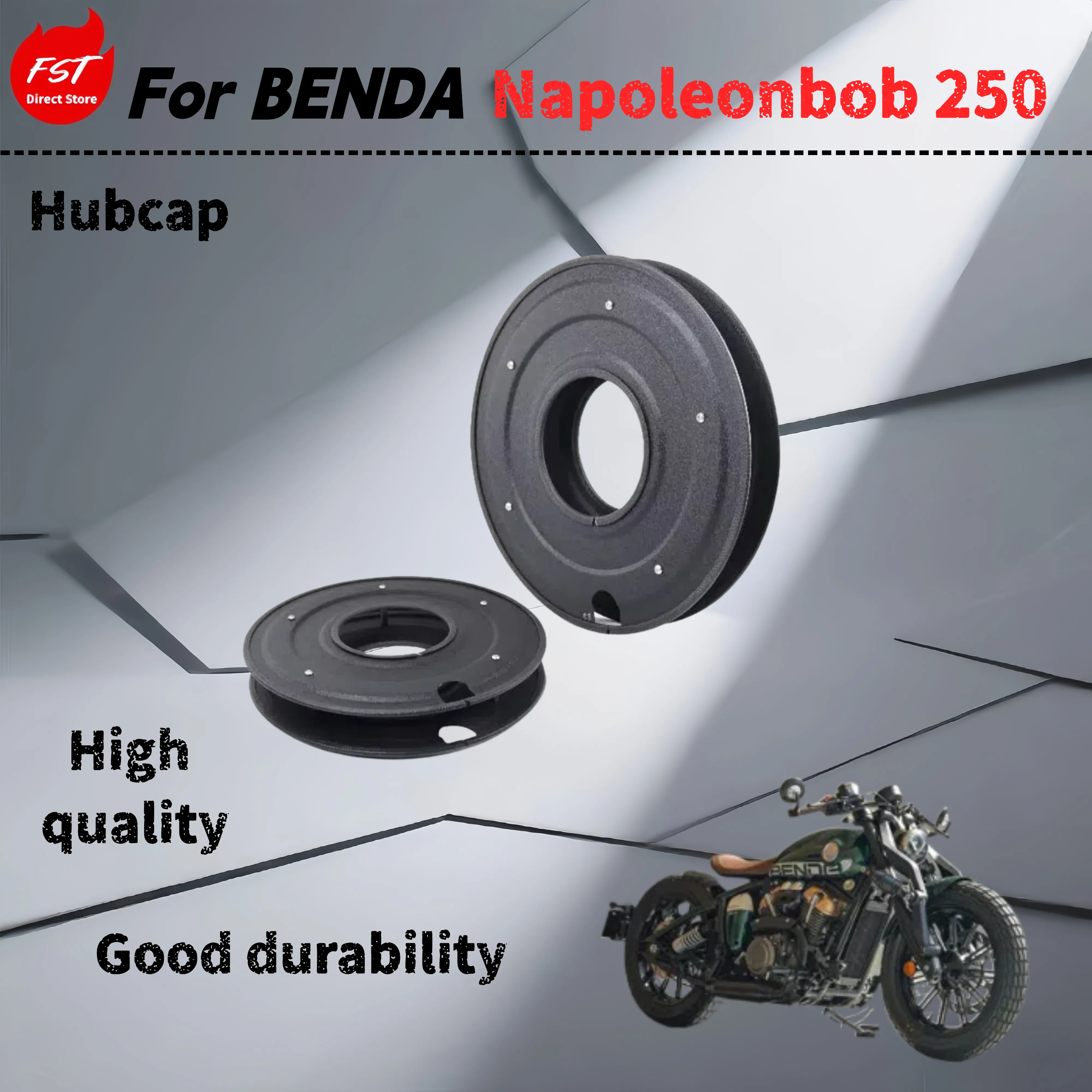 

For Benda Napoleonbob 250 modified closed hubcaps front and rear tire rims metal decorative cover black samurai fittings