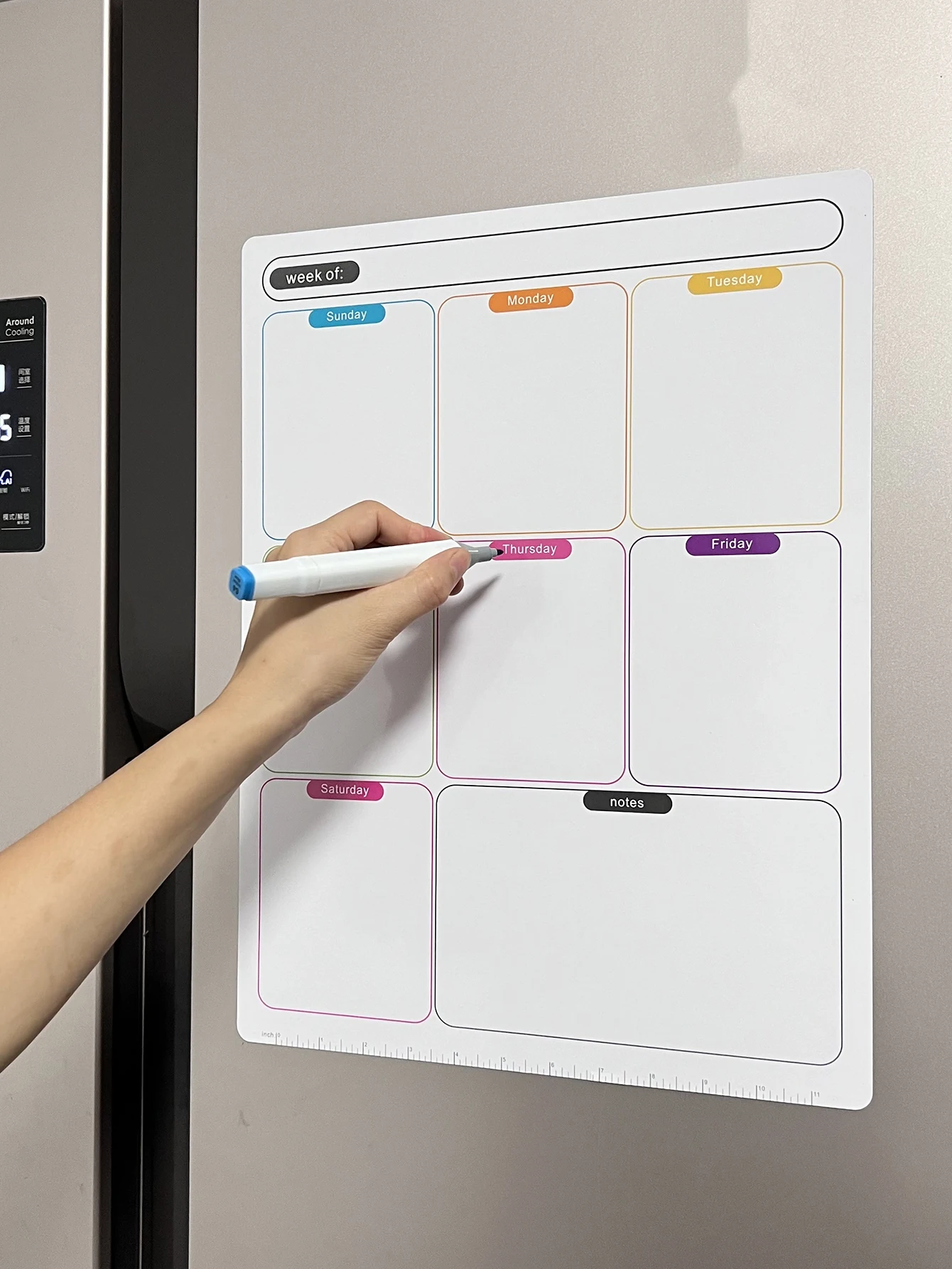 1 magnetic refrigerator sticker calendar magnetic whiteboard wall sticker learning schedule refrigerator message form