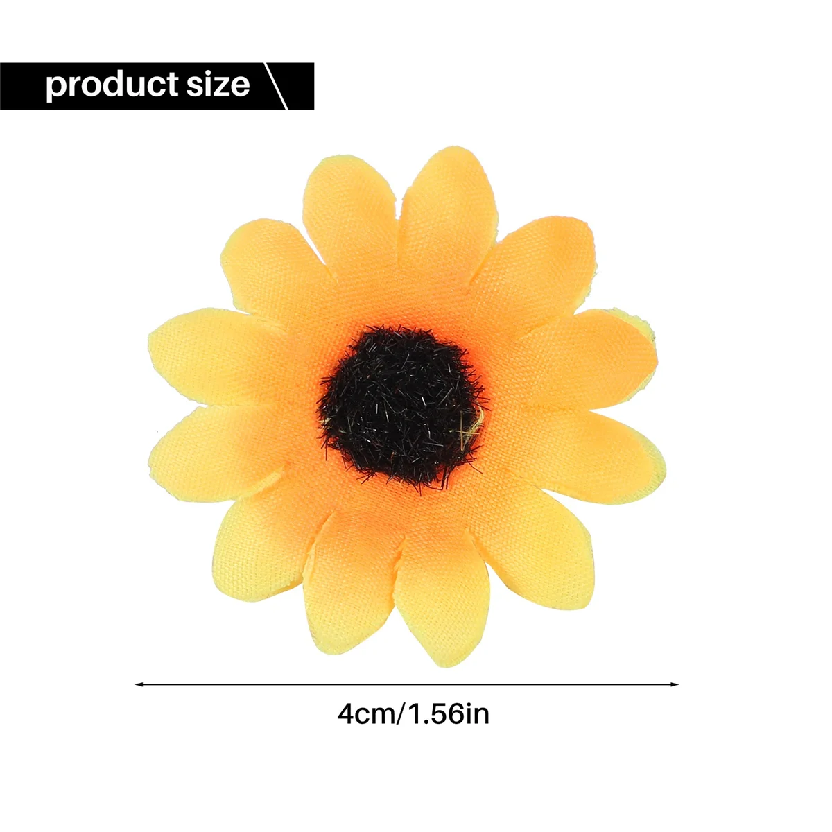 100 Pcs Artificial Sunflower Little Daisy Gerbera Flower Heads for Wedding Party Decor (Yellow&Coffee)