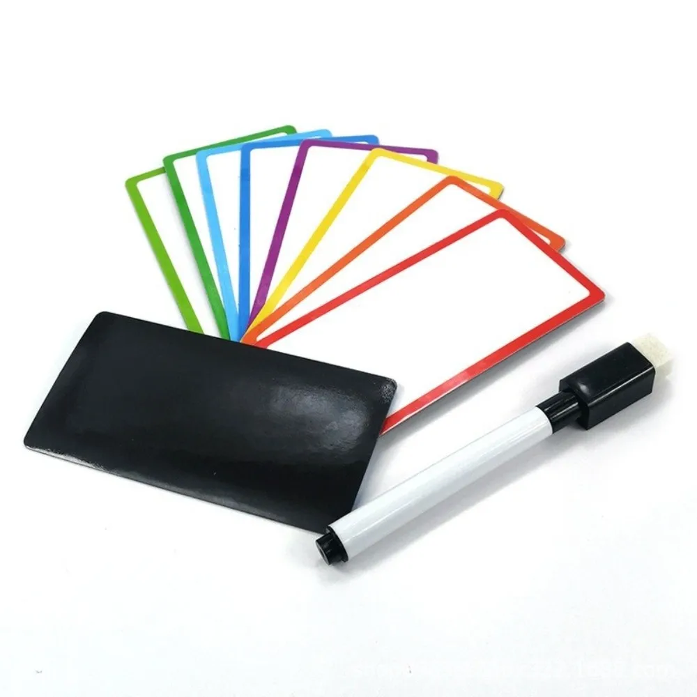 27pcs Dry Erase Magnetic Labels Erasable Reusable Erasable Fridge Magnet Labels Color Magnetic Tags Storage Organization