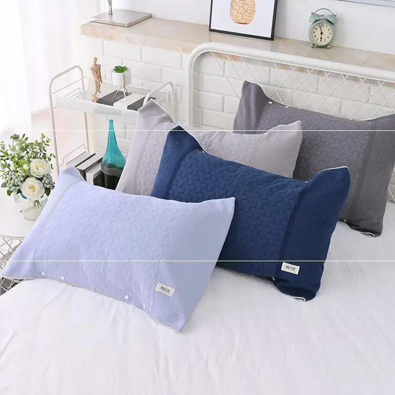 Buckle Design Can Be Fixed and Adjustable Non-slip Slip Off Pillowcase Single Gauze Pillow Cover Magic Pillow Cover Pillow Case