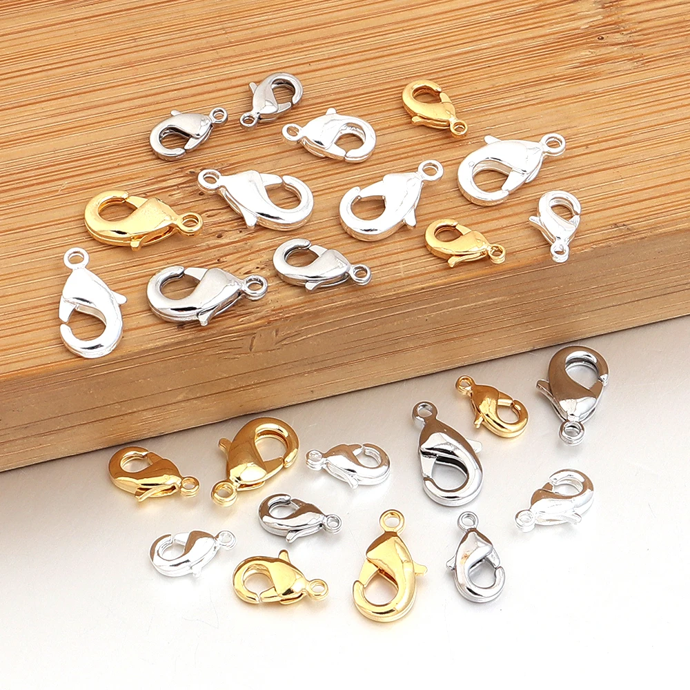 6 Stück 18K vergoldete Kupfer-Karabinerhaken-Verbinder für Schmuckherstellung, DIY-Halsketten, Armbänder, Kettenzubehör – Detail 6