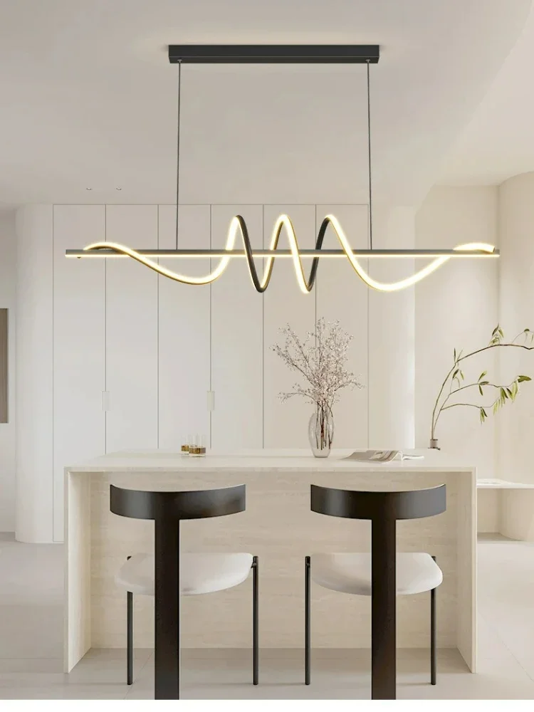 Moderne LED-hanglampen voor eetkamer Keuken Hanglampen Minimalistische binnenverlichting Home Decor Wit Zwart Keukenlampen - afbeelding 2