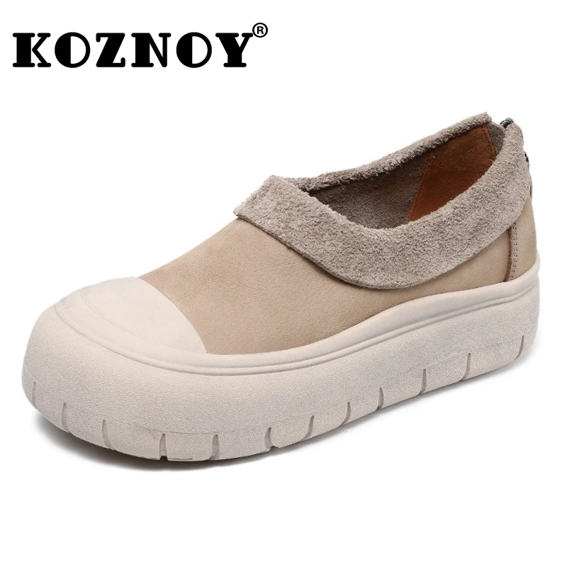 

Koznoy 4,5 см из коровьей замши из натуральной кожи, дизайнерские модные резиновые туфли без шнуровки Мэри Джейн, летние осенние женские туфли на плоской подошве, лоферы на молнии