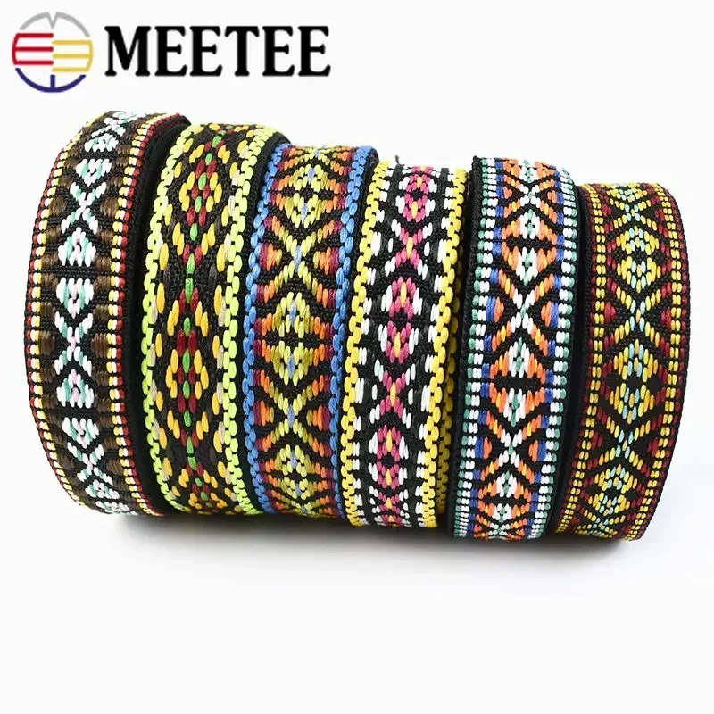 10M 20mm Polyester Jacquard Singels Riem Kant Linten Decoratieve Singels Tapes Tassen DIY Bias Binding Kleding Accessoires