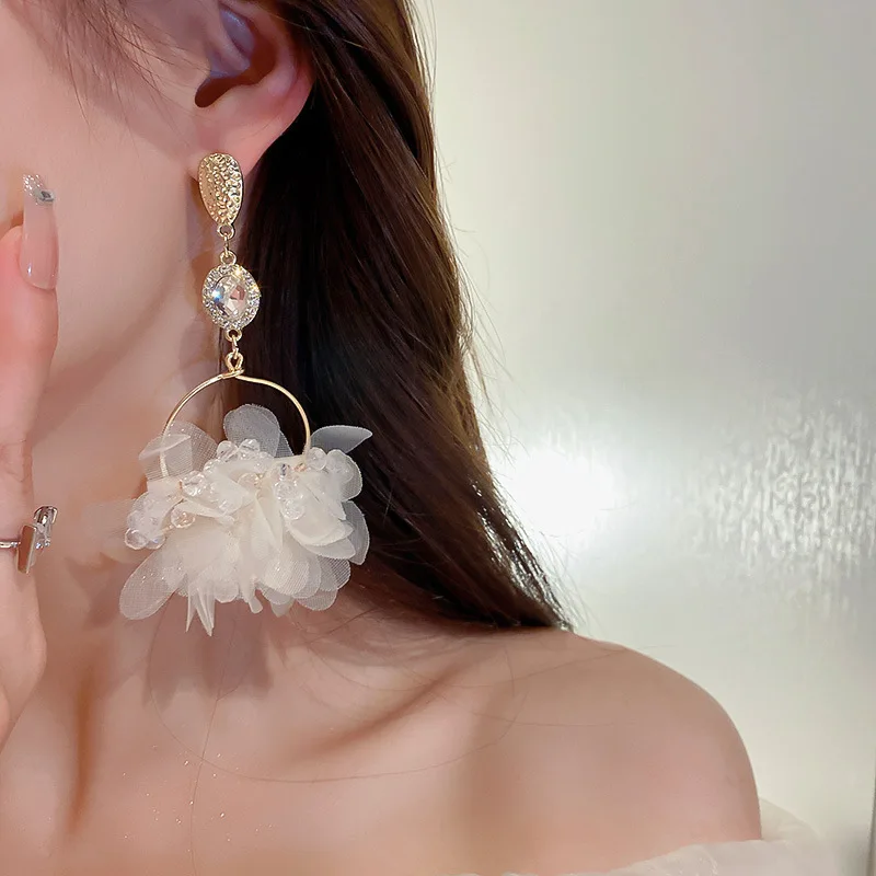 

Super Fancy Drop Earrings Hyperbole Stylish Dazzling Shiny Stone Wedding Jewellry Daily Wear Fairy Series Earring For Women