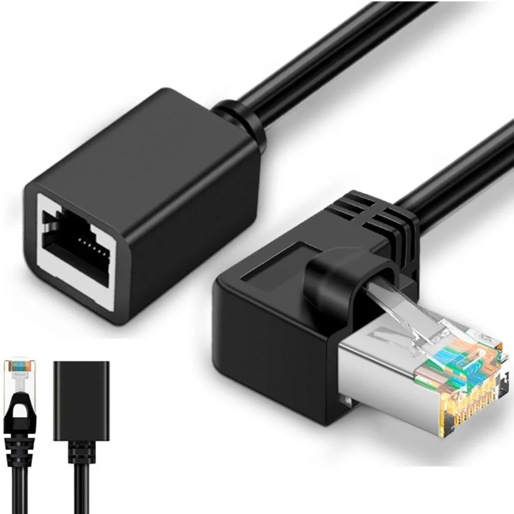 

Up/Down/Left/Right Angled Right Angle Male To Female CAT6 Network Wire Network Extension Cable RJ45 Cable Cat6 Ethernet Cord